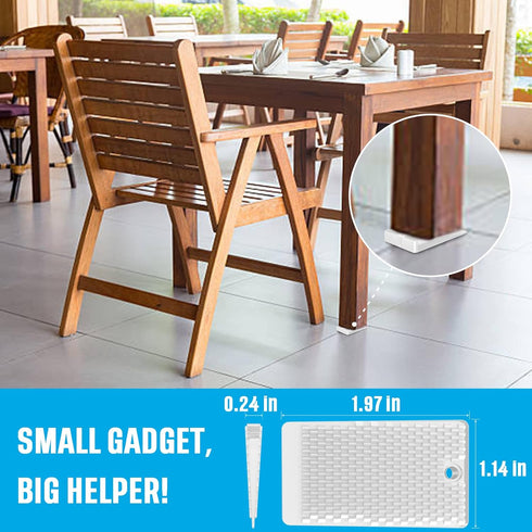 Furniture Levelers, 32 Pieces Clear Table Shim, Premium Rubber Type Texture for Restaurant Leg Wedges, Home Improvement