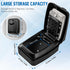 Key Safe Outdoor Waterproof Lockbox, 12 Digit Combination, Extra Large Key Storage Box with Weatherproof Cover, Police