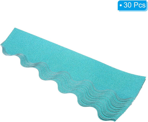 PATIKIL 3" x 1.08ft Bulletin Board Border - 30 Pack Scalloped Trim Strips for Locker, Classroom, Cork Poster, Black