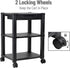 Mind Reader 2 3 Compact Rolling Printer Cart, Utility Stand with Wheels and Drawer, Space Saving Printer Stand for Home