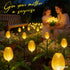 X-GiftKey 6PACKS Outdoor Solar Lights Waterproof - Brighter Tulip Flowers with Garden Gifts Stake Lights Decor,Yard