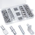 JIMROLA 120Pcs Shelf Pins Kit,4 Styles Nickel Plated Shelf Support Pegs,Plated Shelf Pins