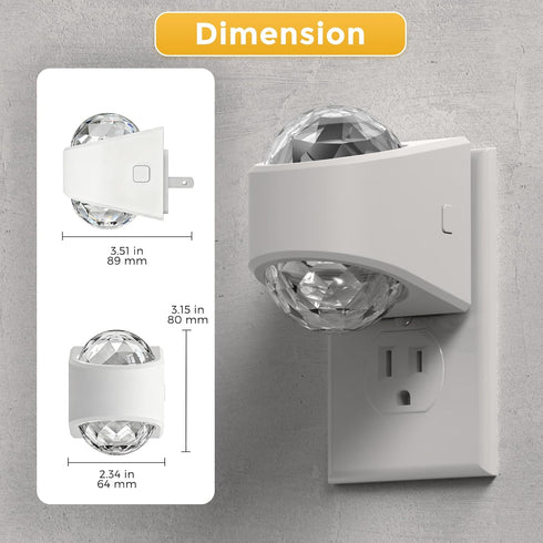 2Pack Sensor,3000K L LOHAS LED Projector Night Light, Night Lights Plug into Wall with Dusk to Dawn Soft White