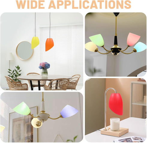 6 6 42mm 3.6 Inch/91 mm CHGCRAFT Pcs Color Plastic Lamp Shade Replacement Horseshoe Lampshade Hole Replacement Lamp
