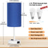 ZJOJO Table Lamp for Bedroom Set of 2, Bedside Small Lamps with 3 Way Dimmable Rocker Switch, Nightstand Desk Lamp