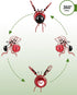 Solar-Powered Hanging Metal Ladybug Light, Garden Decor, Ladybug Sculpture with Bouncy Springs, Summer Outdoor Art
