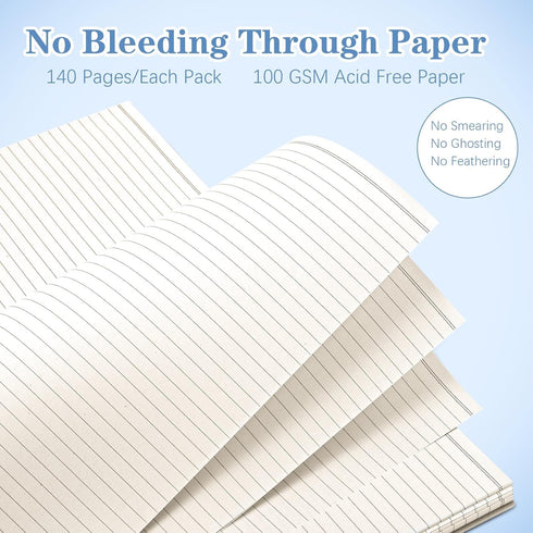 Spiral Notebook, College Ruled Notebook Journal, 4 Pack Large B5 Lined Notebooks for Work, School, Notes Taking, 8" x 10" Subject Notebook, 560 Thick Paper, 24pcs Index Tabs, Assorted Pastel Notebook by Amanple
