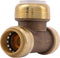 SharkBite 3/4 Inch CTS x 3/4 Inch CTS x 3/4 Inch PVC Slip Tee, Push To Connect Brass Plumbing Fitting