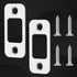2 Pack Door Strike Plates, Large Hole with 4 Screws for Interior Doors, Round Corner Door Lock Replacement Parts