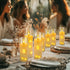 YOROXRG 24 Pack Parties,Wedding(D2.2 5" 6" 7") Christmas Decoration Flickering Flameless Candles,Battery Operated