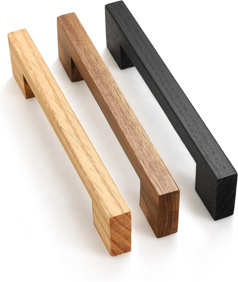 5 4 Walnut Square in pcs Wooden Drawer Pulls Handle pulls for cabinets Kitchen Cabinet Drawer pulls Cabinet Door Pull