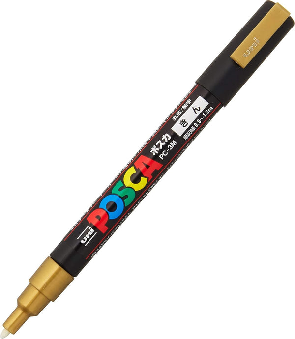 Uni Posca Fine Marker, Gold (PC3M.25) - Perfect for Art and Craft Projects