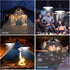 1-to-2 Solar Shed Lights, Solar Pendant Lights, Outdoor Hanging Lights with Remote & Dusk to Dawn, Waterproof for Shed