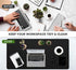 Multifunctional Office Desk Pad Mat Blotter, Non-Slip Waterproof Desk Mat Protector for Desktop (Black, 14" x 24")