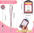 HUSUM 4 Sets Rhinestone Lanyard, Sparkling ID Card Holder, Crystal Retractable Badge Reel for Women, 4 Colors