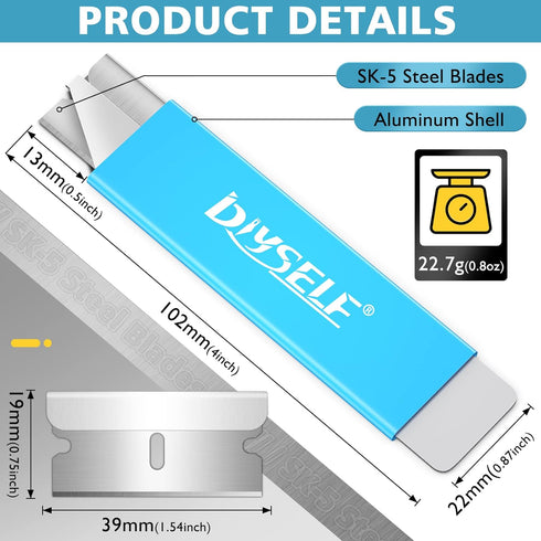 24 Pack Packages, DIYSELF Box Cutters, Box Cutter Retractable, Box Cutter Knife with Single Edge Razor Blade, Utility