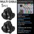 5 Pcs Insulated Multi Cable Connectors, 2 Port Single Entry Splice Electrical Power Connector