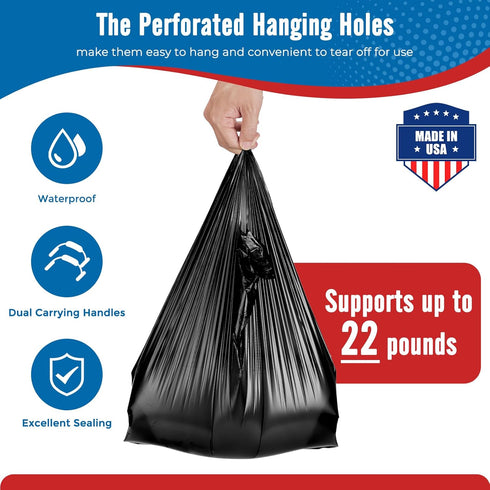 500 Count 11.5" 6.5" 21", Fuxury Plastic T-shirt Bags Black x x Grocery, Trash, Take Out, To Go, Restaurants, Retail