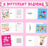 Noveread 6 Sets 6 Summer Camp Greeting Card with Envelopes Sweet Camp Notes Designs Postcards Stationary for Kids Boys