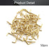 MroMax 1/2" 50Pcs Gold Screw in Hooks, L Shape Hooks Carbon Steel Right Angle Hooks for Home Workplace