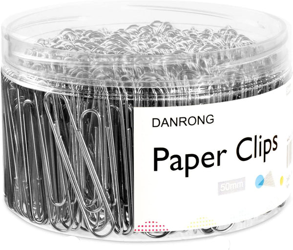Silver Jumbo Paper Clips, 270pcs, 2 Inch (50 mm) Large Paperclips for Office and Personal Use