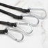 ZHOUBIN 24 Inch Black Bungee Cords - 4 Pcs with Carabiner Hooks for Secure Tie Downs