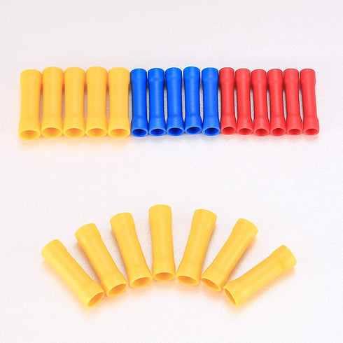 150 Pcs Electrical Butt Connectors Kit, Assorted Insulated Electrical Straight Wire Terminal Connectors