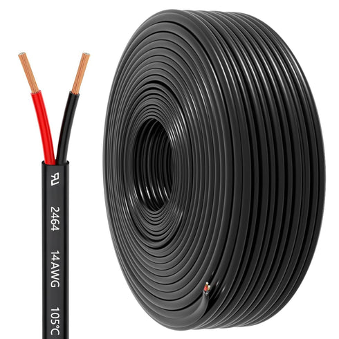 HONENCN 14 Gauge 2 Conductor Electrical Wire, 14 AWG 2.08mm Wire PVC Cord,