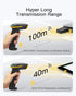 Inateck 2D 2D 2600mAh BCST-35 Barcode Scanner with Intelligent Stand, Wireless QR Code Scanner, Handheld Scanner