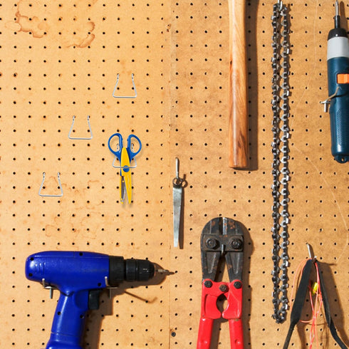 5pcs Heavy Duty Metal Pegboard Hooks with Cup Holder, Industrial-Grade Garage and Workshop Pegboard Accessories