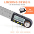Yanguotool Digital Angle Ruler, 200mm/8-Inch Protractor Finder with Stainless Steel Ruler for Woodworking