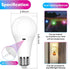 Yochoice A19 Bulb 1 Packs, Dimmable Bulb 15 3 Rechargeable Battery Operated Wireless Puck Light with Remote Control