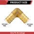 EFIELD Pex 3/4 Inch Elbow Brass Barb Crimp Fittings, Pack of 8 for Pex Tubing Connection