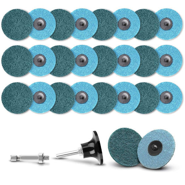 Linkiblock 25Pcs 3 inch Fine Abrasive Nylon Surface Conditioning Quick Change Sanding Discs