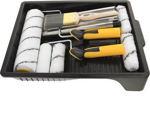 10505 10 Set Set Coral Easy Coater Paint Roller Brush Kit with Extension Pole - Piece for House & Wall Painting - Ideal