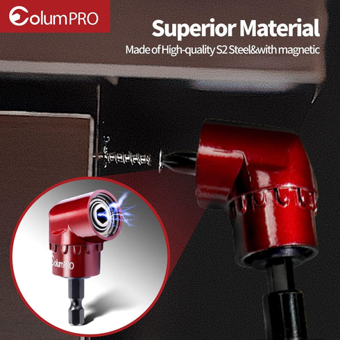 1/4 Inch 105 Degree Right Angle Driver Adapter, Hex Shank Power Screwdriver, Quick Change Magnetic Bit Socket