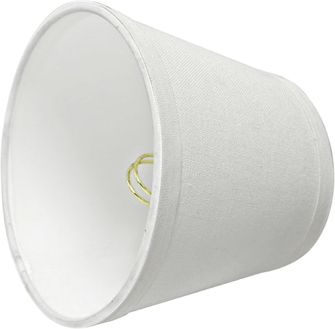 Aspen Creative 32862-2A 4" 6" 5" Small Hardback Empire Shape Chandelier Clip-On Lamp Shade, White, Top x Bottom x Slant