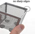 HAHIYO Stackable Paper Clip Mesh Holder Cup, 2 Pack Silver Paperclip Holder for Desk Drawer Organizer