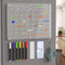 Magnetic Acrylic Calendar for Fridge, 1 Pack 12"x16" Clear Dry Erase Magnetic Planning Boards Set (Monthly Planner_1)