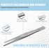 6" (15.24 cm), Precision Blunt Serrated Tips Stainless Steel Thumb Forceps Tweezers Comfortable Ridged Handle