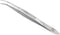 Scientific Labwares Stainless Steel General Purpose Lab Tweezers Forceps with Curved Point Tips (4.5 in.)