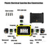 IP68 3 Waterproof Junction Box, Way Outdoor Electrical Box with Terminal Block and Screwdriver, Plastic Cable Connector