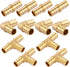 1/2 inch T PEX Tee & 90 Degree Elbow & Straight Coupling 1/2" (Pack of 12) Lead-Free Brass Fittings