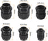 MECCANIXITY 50 Pcs Cable Gland Kit PG7 PG9 PG11 PG13.5 PG16 PG19 Adjustable Cable Connectors,Waterproof Tight Conduit Connector Plastic Conduit Fitting Electrical Conduit Fitting,Black