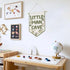 ArtisaEura Little Man Cave Wall Canvas Banners,Dragon Nursery Decor, Sage Green Dinosaur Dragon Hanging Display Pennant