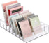 Hipiwe Cash Organizer, Clear Plastic Mail Tray with Removable Divider, 8 Slots for Cash Storage