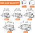 40PCS Hose Clamps, Camtek Stainless Steel Adjustable 6-29mm Range Worm Gear Hose Clamp Duct Clamp Pipe Clamp Fuel Line Clamp for Plumbing, Automotive and Mechanical Applications Assortment Kit