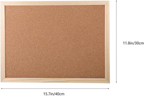 NUOBESTY Cork Board 30x40cm Dual Sided Bulletin Board, Wall-Mounted Presentation Message Pin Board for Office Home
