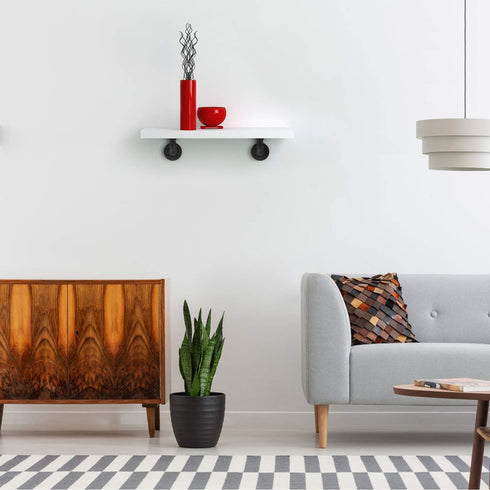 1/2" (2, 6*6"(15*15cm)) Pipe Shelf BracketWall Mounted Floating Shelf Bracket, Steam Punk Decor Hanging Wall Metal