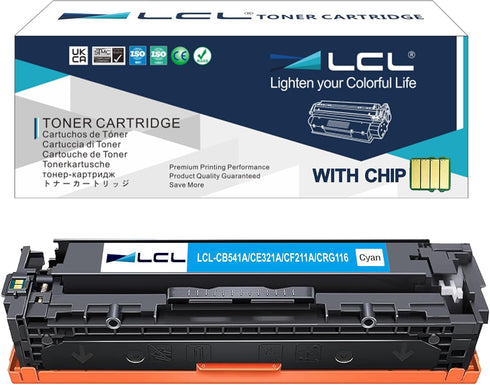 LCL Remanufactured Toner Cartridge Replacement for HP 128A, Cyan, 1-Pack